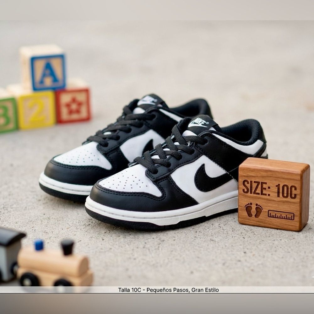 Nike Dunk Low "Panda" Black/White - Toddler Size 10C
